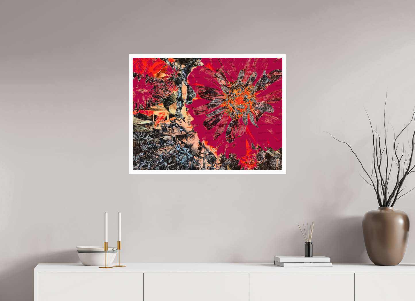 80 x 60 cm, Giclée on Hahnemühle FineArt Baryta 2cms white Love Bomb Unframed Giclée Print on Hahnemühle FineArt Baryta 325gsm